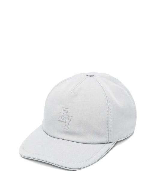 Eleventy White Logo-Embroidered Baseball Cap for men