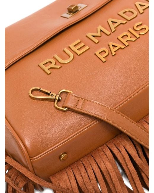 RUE MADAM PARIS Brown Les Jours Fringe-Trimmed Tote Bag