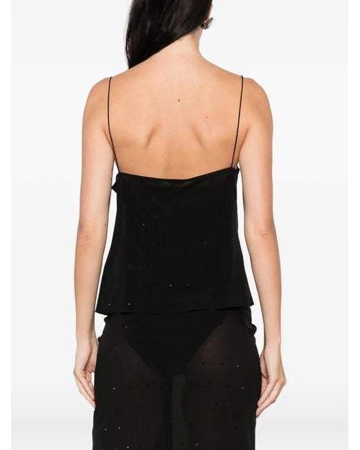St. Agni Black Glass Bead Top