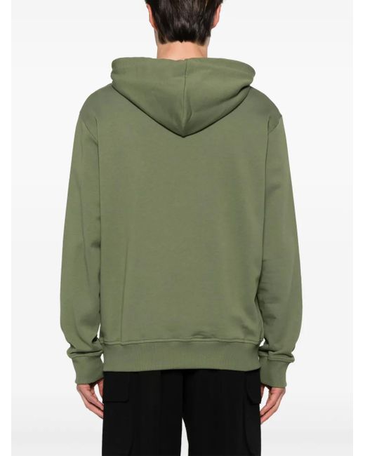 メンズ Balmain カーキ Paris プリント フーディ Green