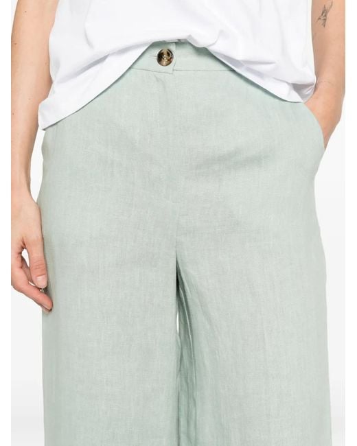 Emme Blue Clava Button Palazzo Pants