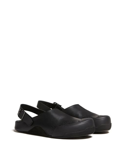 Marni Black Dada Sabot Slingback Leather Sandals for men