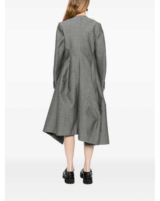 Comme des Garçons Gray Asymmetric Wool Coat