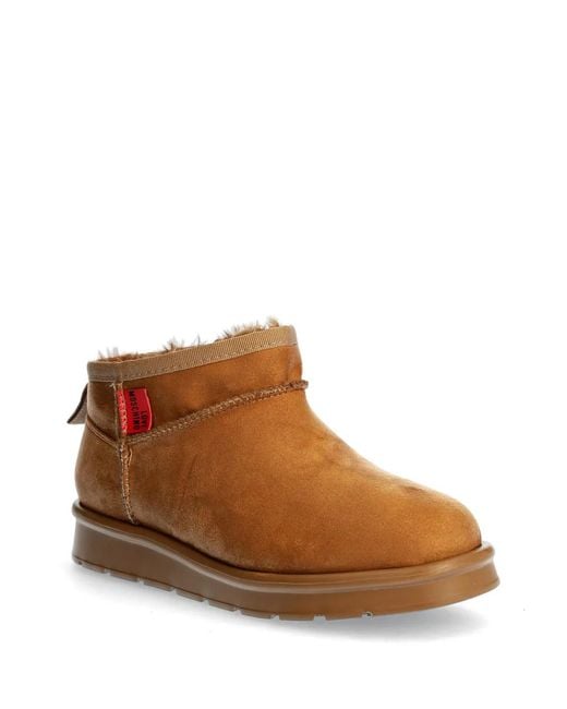 Love Moschino Brown Logo-Patch Boots