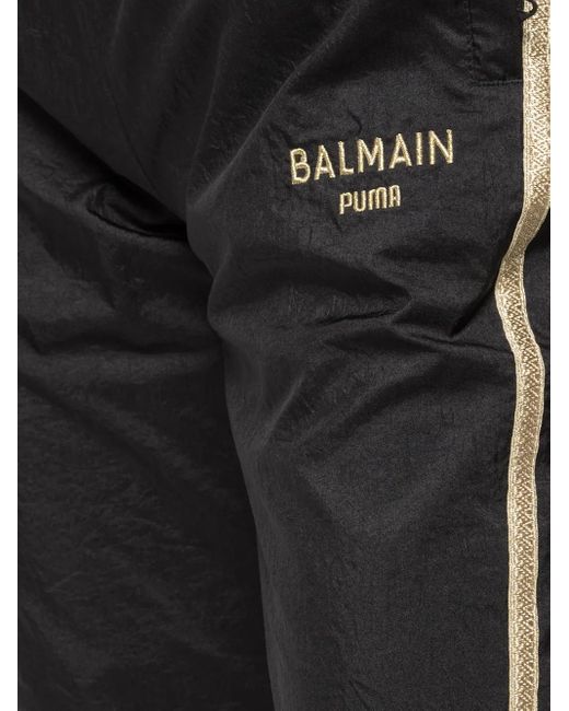 PUMA Black X Balmain Side-Stripe Track Pants for men