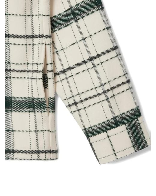 Lacoste White Checked Flannel Shirt for men