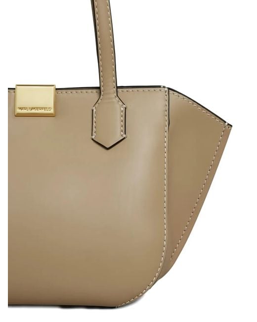 Karl Lagerfeld Natural Handtasche aus Leder