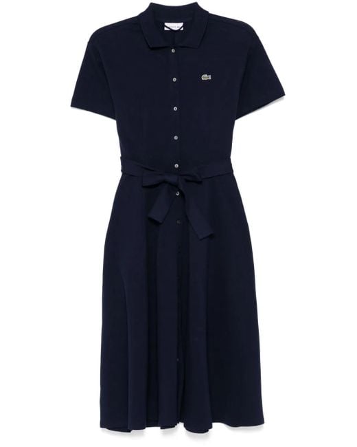 Lacoste Blue Mini-Piqué Polo Dress