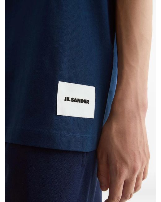 Jil Sander ロゴ Tシャツ 3枚組 Blue