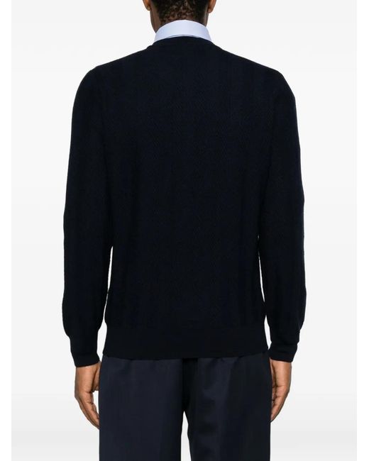 Vengera Schurwollpullover in Blue für Herren