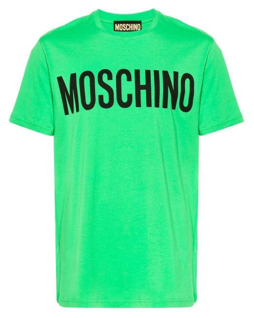 メンズ Moschino ロゴ Tシャツ Green