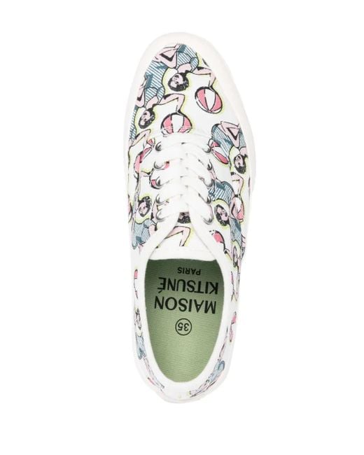 Maison Kitsuné White X Hotel Olympia Dancing Girls Sneakers