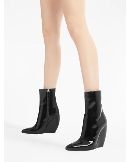 Giuseppe Zanotti Black 105Mm Tylde Wedge Boots