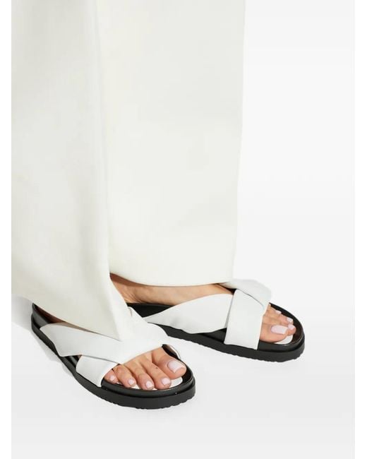 Bogner White Twisted Leather Sneakers
