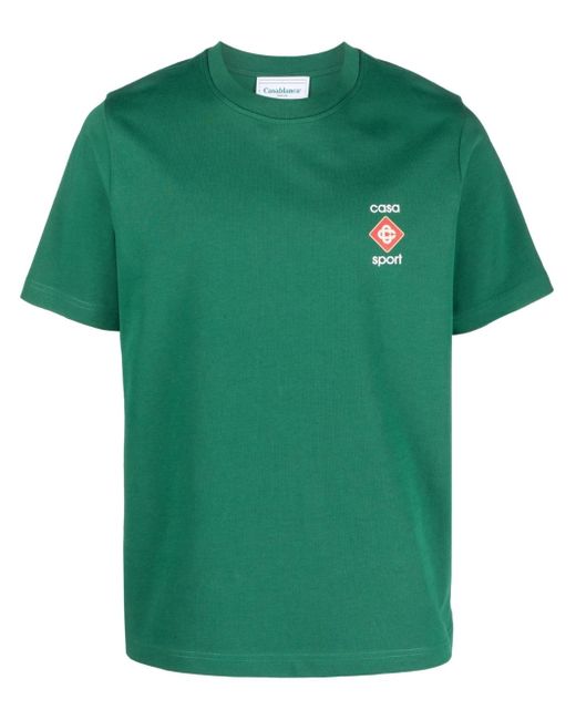 CASABLANCA Casa Sport Logo 3d T-shirt in Green | Lyst UK