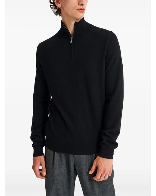 Pringle of Scotland Blue Zip-Up Cashmere Jumper for men