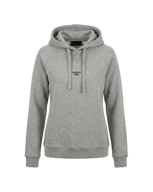 Dondup Gray Logo-Print Hoodie
