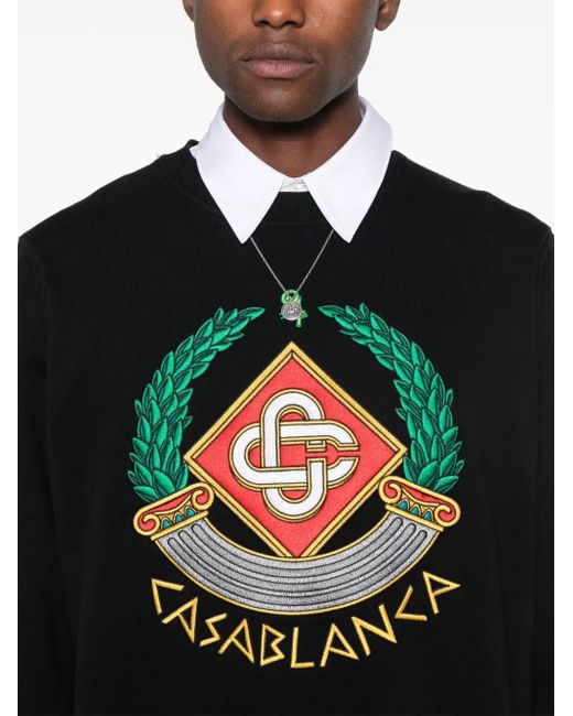 Casablanca Sweatshirt Mit Casa Crest-Stickerei in Black für Herren