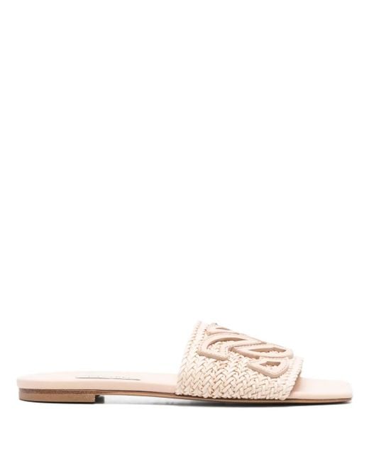 Casadei Natural Positano Flat Sandals