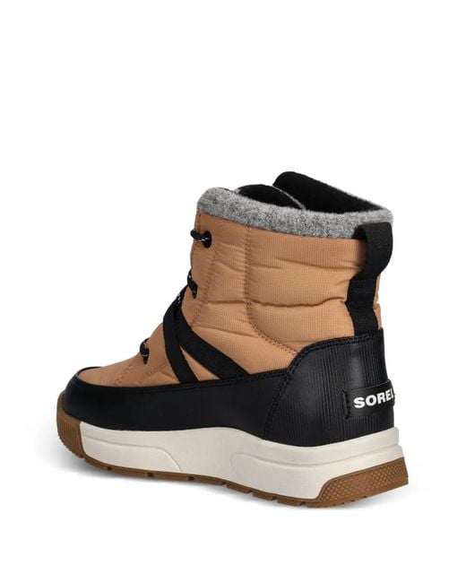 Sorel Black Whitney Lace-Up Panelled Boots