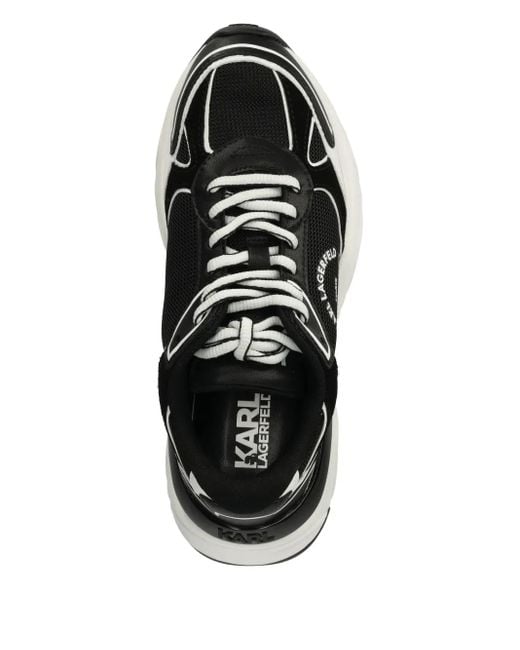 Baskets En Cuir À Logo Embossé Karl Lagerfeld en coloris Black