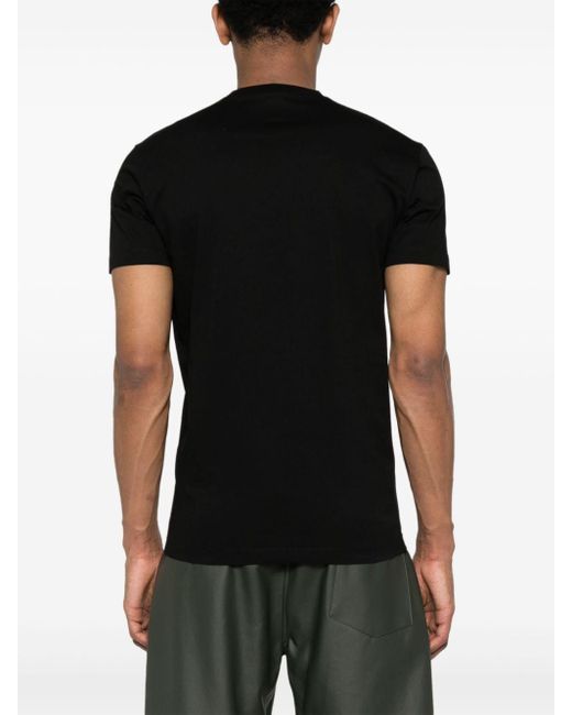 DSquared² Black Graphic-print Cotton T-shirt for men