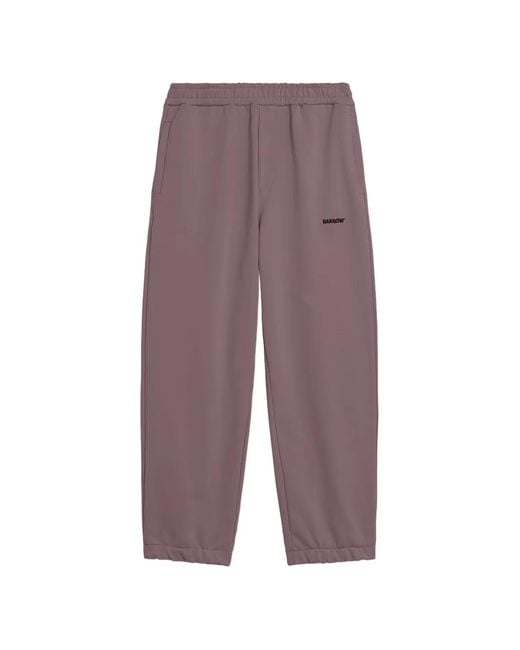 Barrow Purple Logo Drawstring Track Pants for men