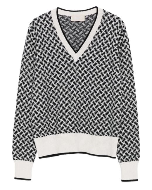 Pull À Motif Géométrique Drumohr en coloris Black