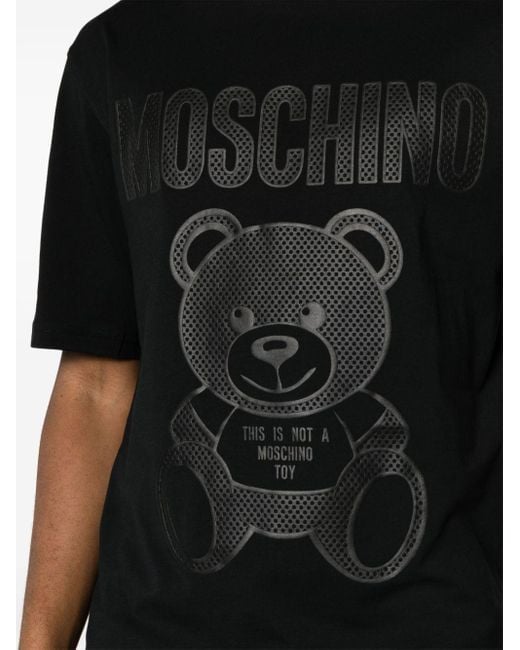 Moschino T-shirt Aus Bio-baumwolle Mit Druck in Black für Herren