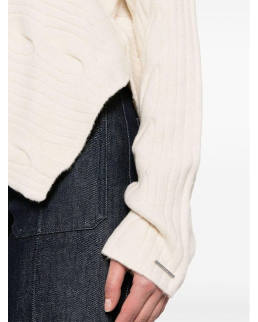 Jersey de punto de ochos asimétrico Calvin Klein de color White