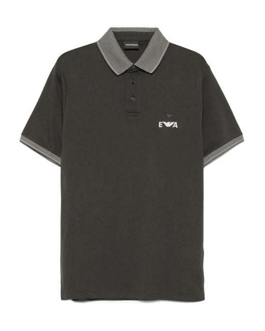 Emporio Armani Green Regular Fit Logo Polo for men