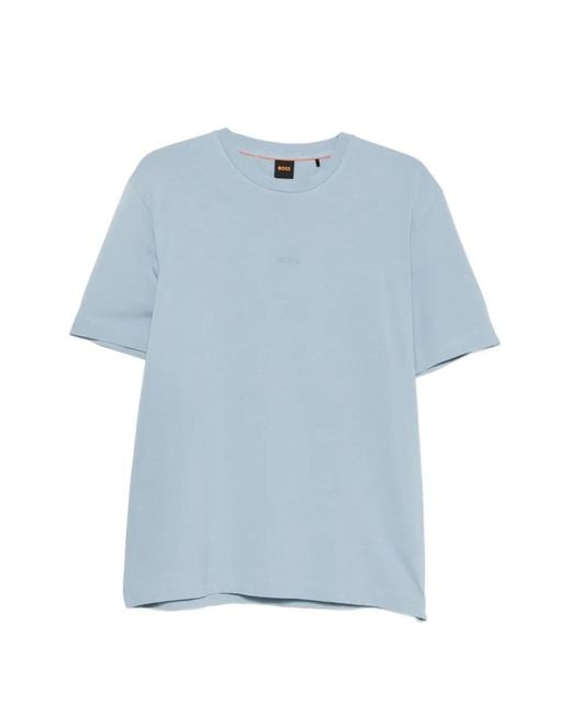 Boss Blue Logo-Emed T-Shirt for men