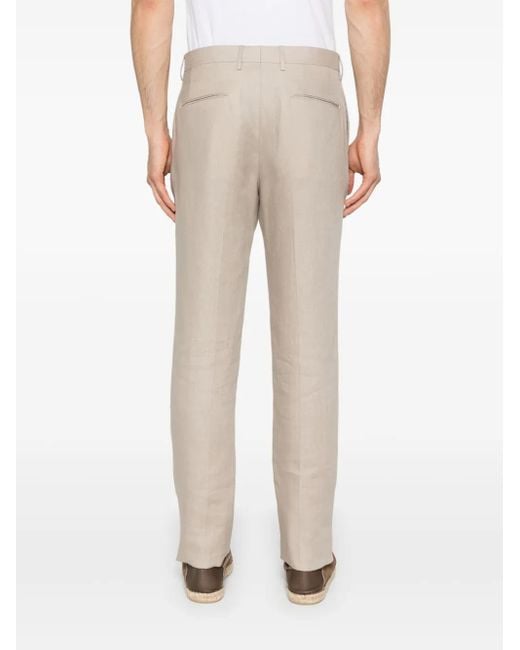 Tagliatore Natural Linen Trousers for men