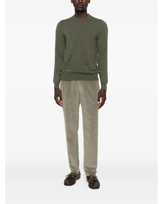 Fedeli Green Round-Neck Sweater for men