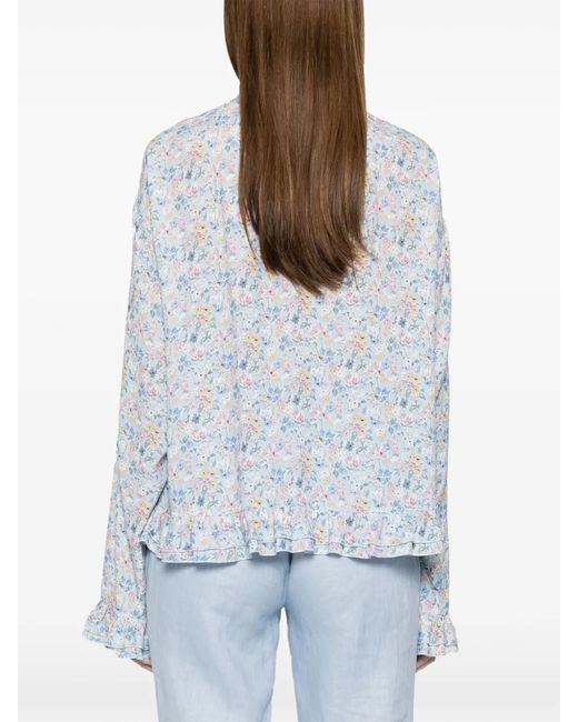 N°21 Blue Bow Floral Blouse
