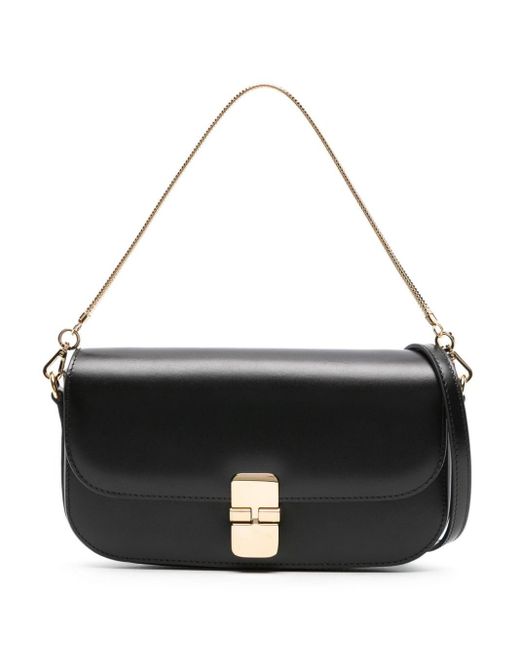 A.P.C. Grace Chaine レザークラッチバッグ Black