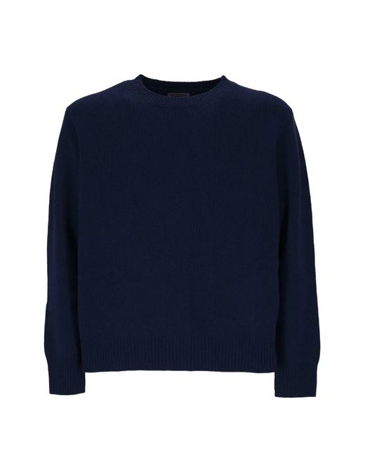 Roy Rogers Blue Crew-Neck Wool Sweater for men