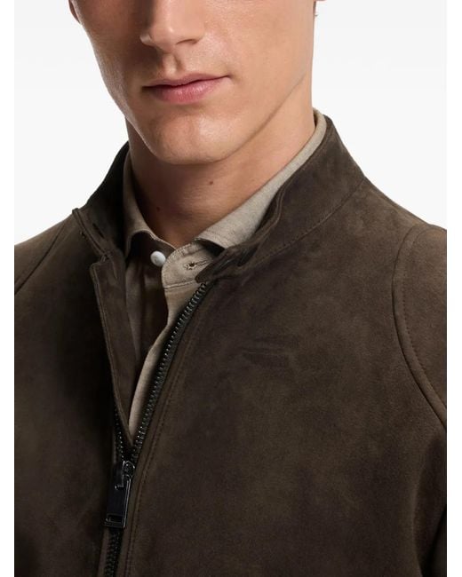 Boss Brown Zip Long-Sleeves Jacket for men