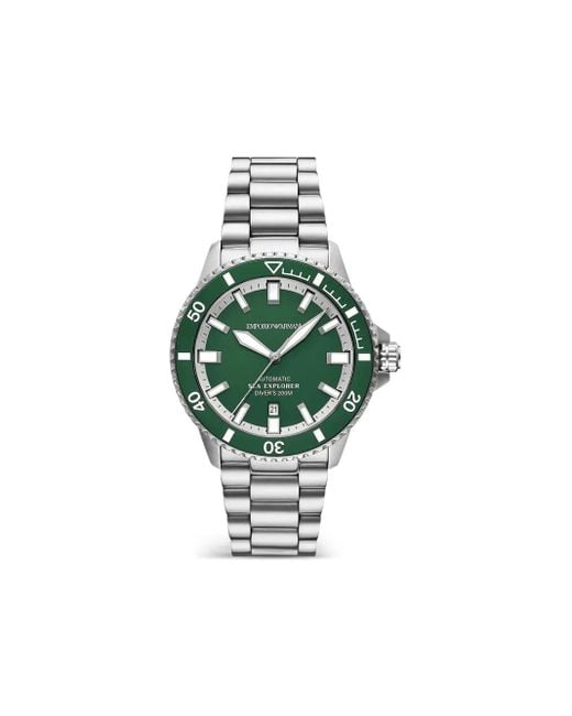 Seaページ Emporio Armani メンズ グリーン Sea Explorer 43Mm 【公式通販】
