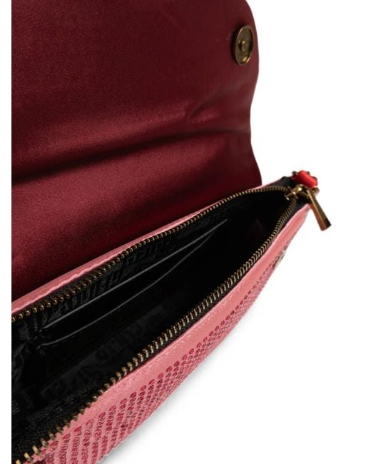 Kurt Geiger Red Pickle Kiss Crystal-Embellished Mini Bag