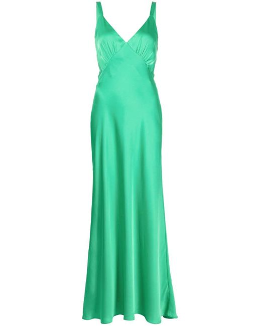 Slip dress largo Agustina Misha de color Green