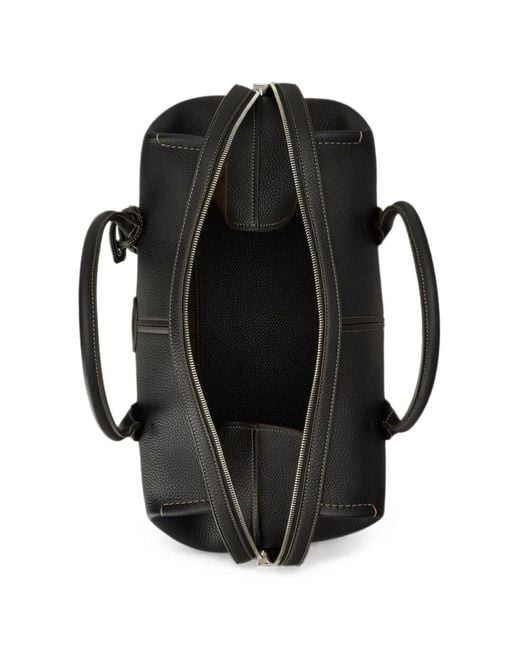 Tod's Black Grained Leather Tote Bag