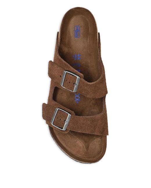Birkenstock Brown Arizona Suede Sandals for men