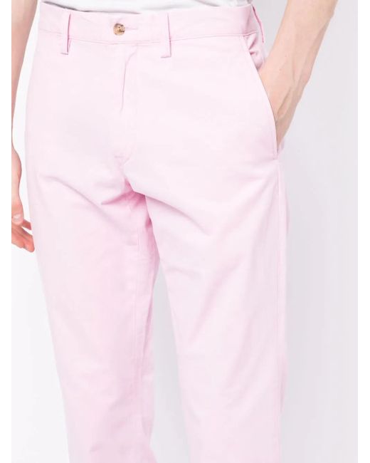 Polo Ralph Lauren Pink Bedford Tailored-Cut Trousers for men