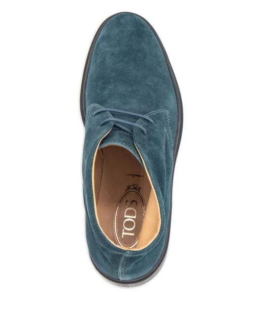 AccessXPrive Blue Suede Boots for men