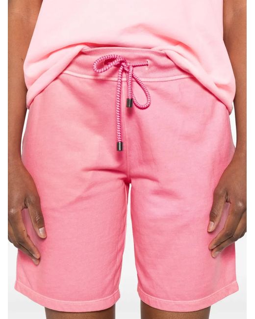 Juvia Pink Cotton-Blend Shorts