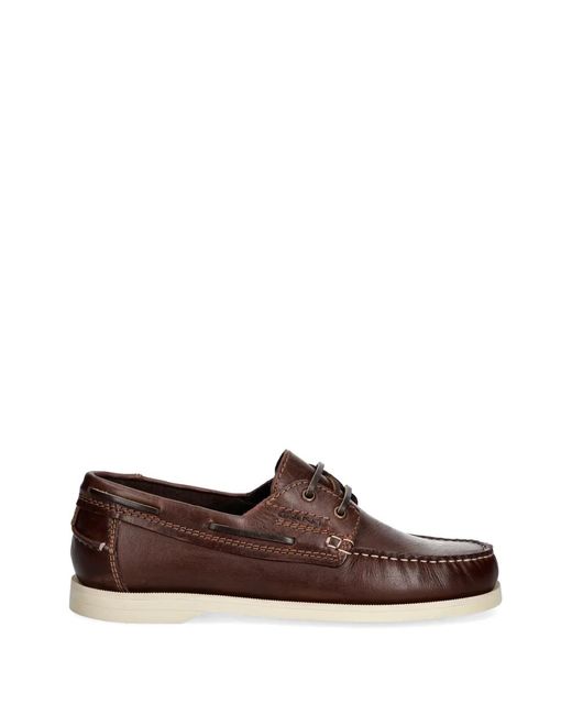 Gant Brown Leather Boat Shoes for men