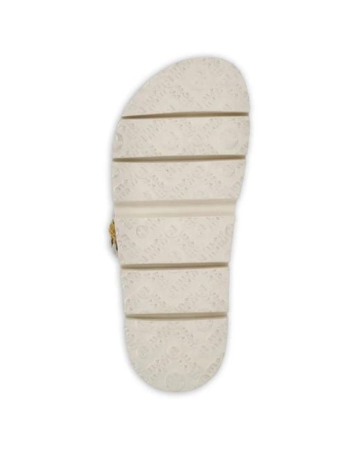 Mou Brown Crochet Flat Sandals