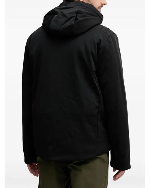 EA7 Black Hooded Ski Jacket for men