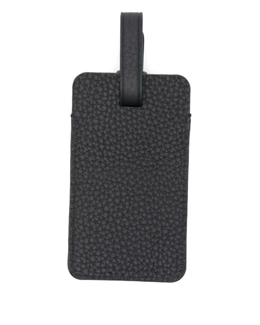 Aspinal Black Leather Tag for men
